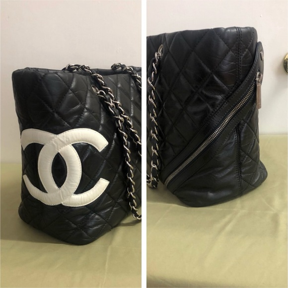 Authentic Chanel Cambon Line Large Leather Tote Bag - Picture 8 of 12